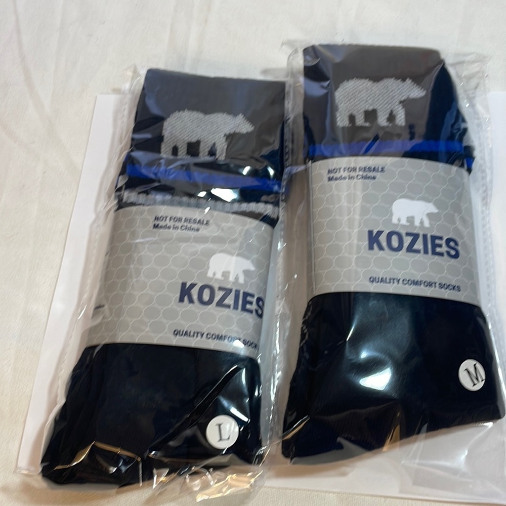 2 Pair Kozies Sport/Comfort socks. For Men or Women